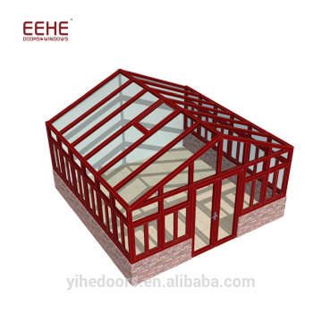 Heißer verkauf aluminium die gehärtetem glas sunroom kits